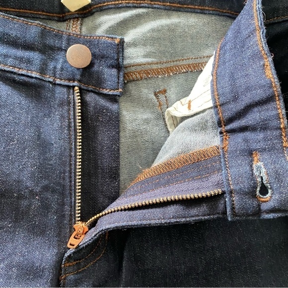 Eileen Fisher Jeans Slim Straight Blue Dark Wash Organic Cotton Blend Size 18 - Picture 7 of 9